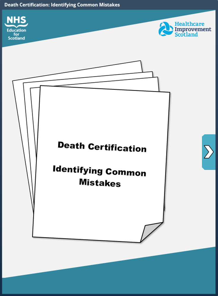 medical certification of cause of death mccd scotland deanery medical certification